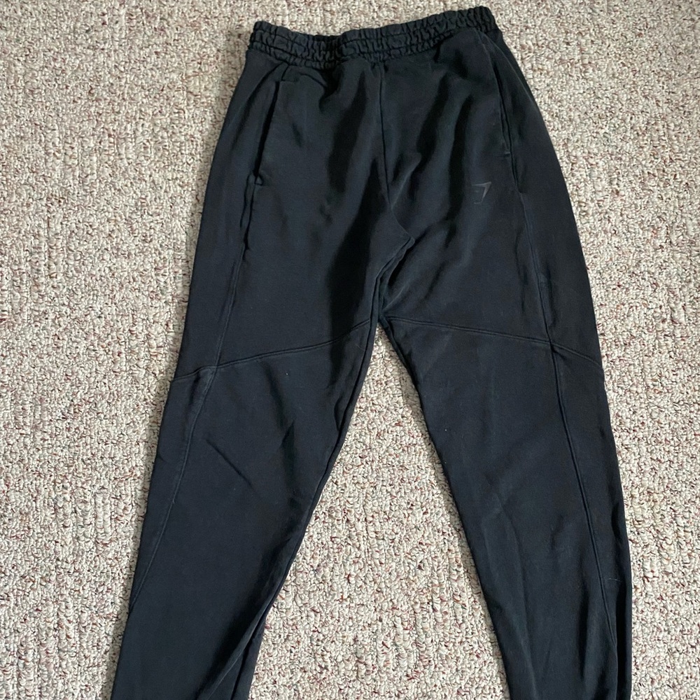 GYMSHARK / BLACK COTTON PANTS / SIZE: S